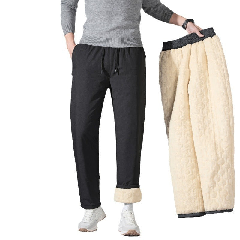 Herren leichte Travel-Jogginghose mit elastischem Bund, Kordelzug, verdeckten Reißverschlusstaschen und geradem Bein Drune