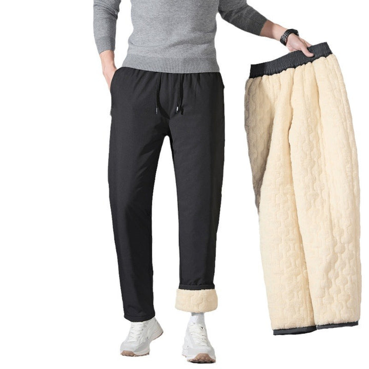 Herren leichte Travel-Jogginghose mit elastischem Bund, Kordelzug, verdeckten Reißverschlusstaschen und geradem Bein Drune