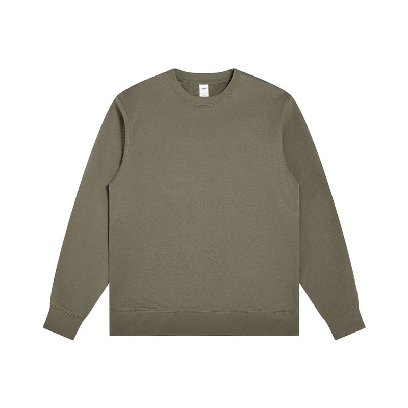 Unisex Minimalistisches Baumwoll-Sweatshirt mit Rundhals, Rippbündchen & Relaxed Fit Drune
