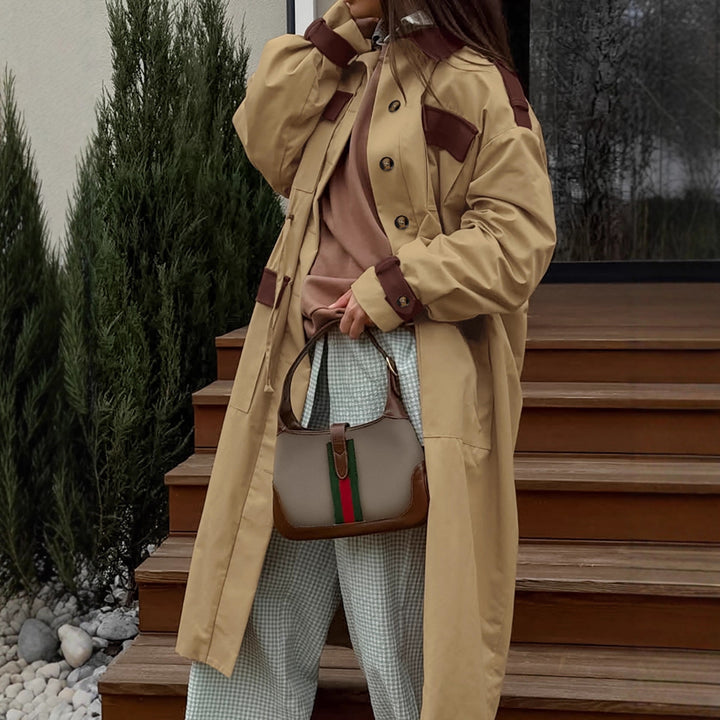 Damen Longline Utility-Jacke mit praktischen Taschen und verstellbarem Taillenzug Drune