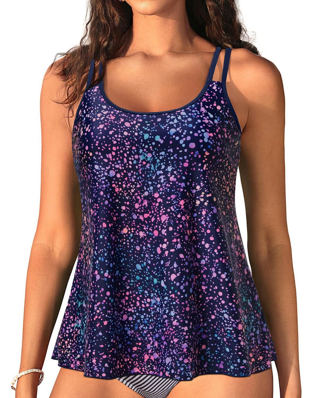 Damen Sportliches Tanktop mit verstellbaren Trägern Drune