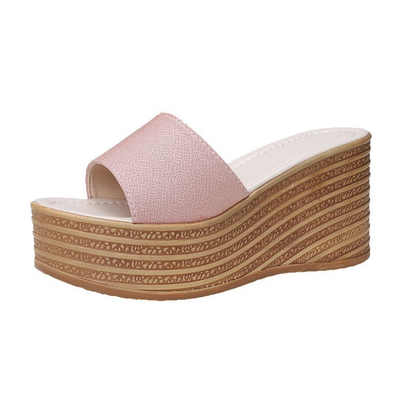 Damen Wedge-Pantoletten mit bequemem Riemendesign und rutschfester Sohle Drune