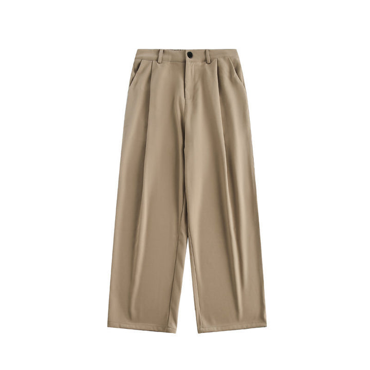 Damen Weite hochtaillierte Stoffhose mit Bundfalte und weitem Bein Drune