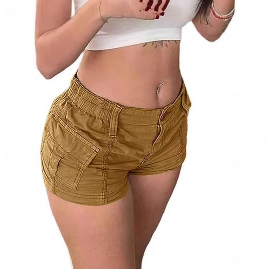 Damen Cargo-Shorts mit praktischen Taschen und elastischem Bund Drune