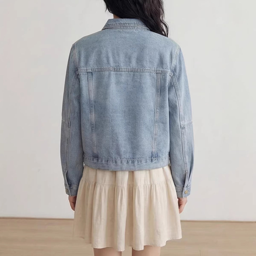Damen Denimjacke mit Knopfleiste Drune