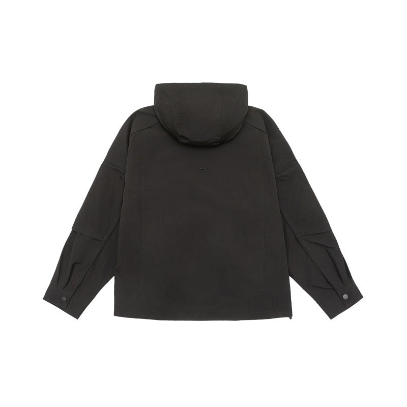 Unisex Technische Kapuzen‑Fieldjacke im Boxy‑Cut mit verdeckter Front und Multifunktions‑Taschen Drune
