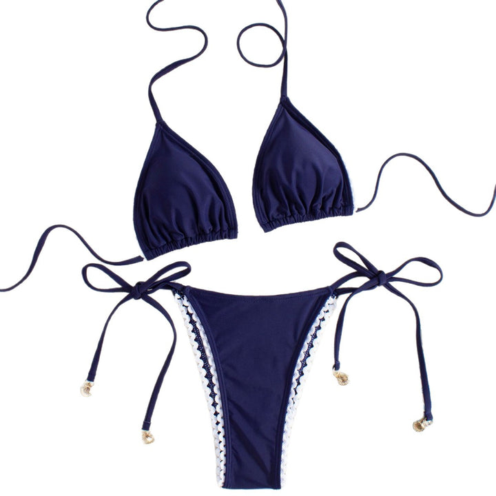 Damen Triangel-Bikini mit eleganter Rüsche und verschlusslosen Details Drune