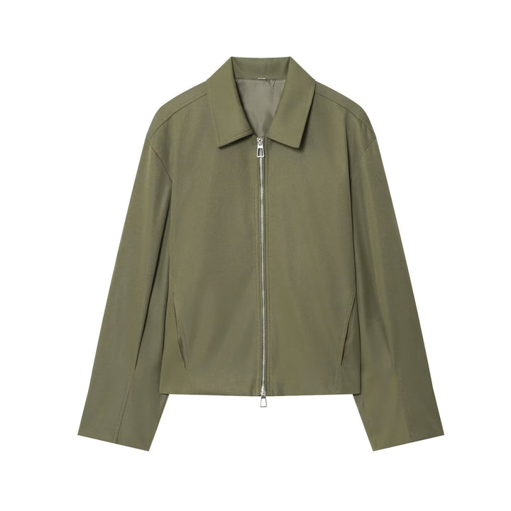 Damen modische Übergangsjacke mit leichtem Material und praktischen Taschen Drune