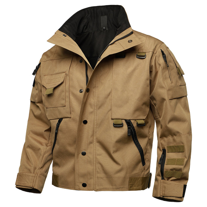 Herren Tactical Field Jacke mit Multi‑Taschen, verstellbaren Bündchen und wasserabweisender Ripstop‑Qualität Drune