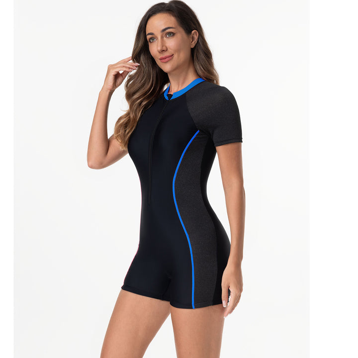 Damen Sportlicher Kurzarm-Neoprenanzug mit Reißverschluss Drune