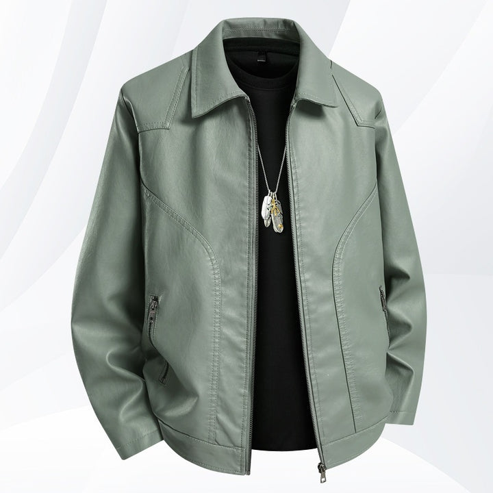 Herren Modische und elegante Lederjacke Drune