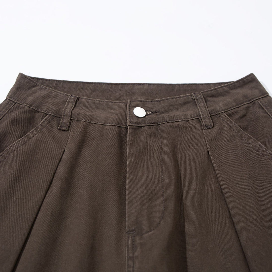 Damen Hochgeschnittene Cargo‑Culotte im Workwear‑Look mit Kellerfalten und Klappentaschen Drune