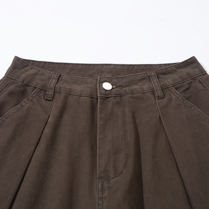 Damen Hochgeschnittene Cargo‑Culotte im Workwear‑Look mit Kellerfalten und Klappentaschen Drune