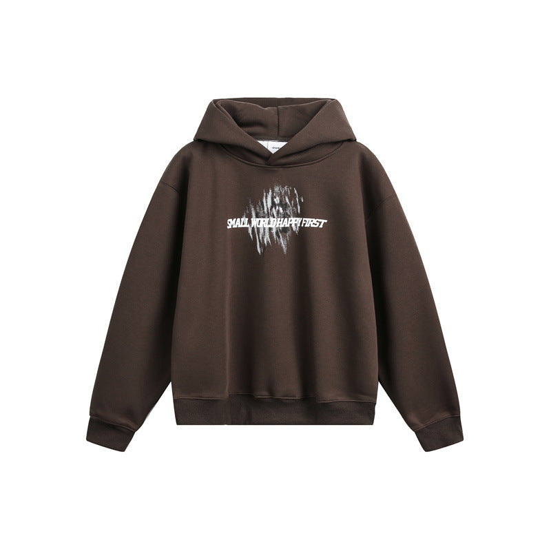 Unisex Kapuzenpullover mit relaxed Fit und abstraktem Frontprint Drune