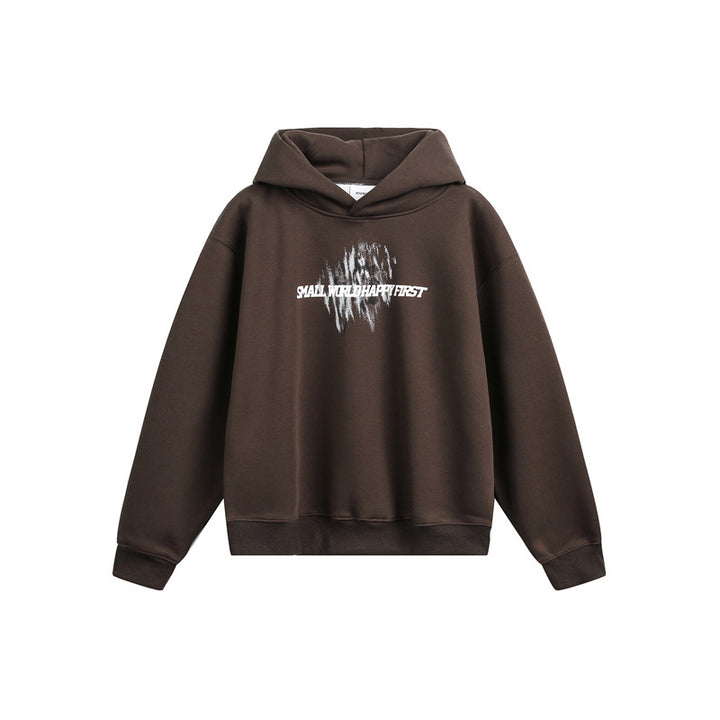 Unisex Kapuzenpullover mit relaxed Fit und abstraktem Frontprint Drune
