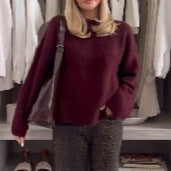 Damen Oversized Kuschel-Pullover mit lässigem Schnitt Drune