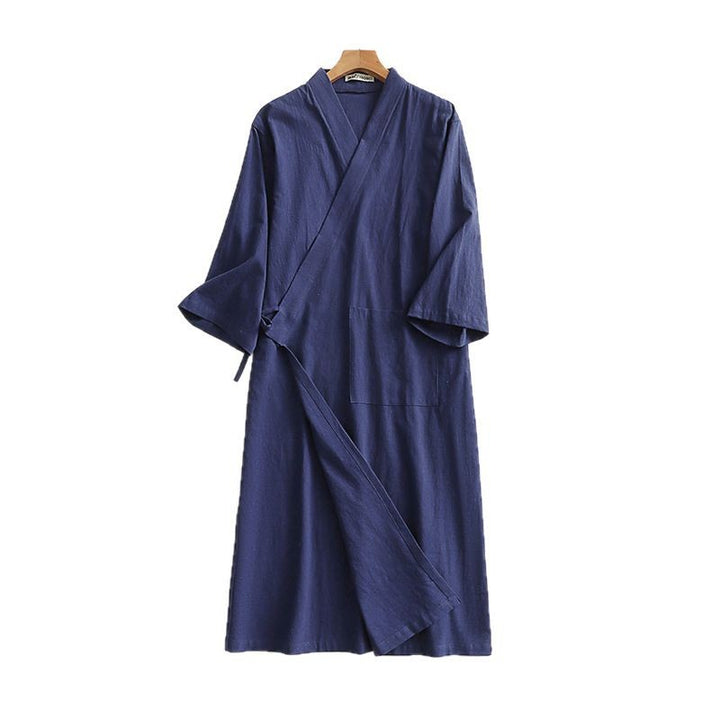 Damen Kimono-Wickelkleid mit Bindegürtel und aufgesetzten Taschen Drune