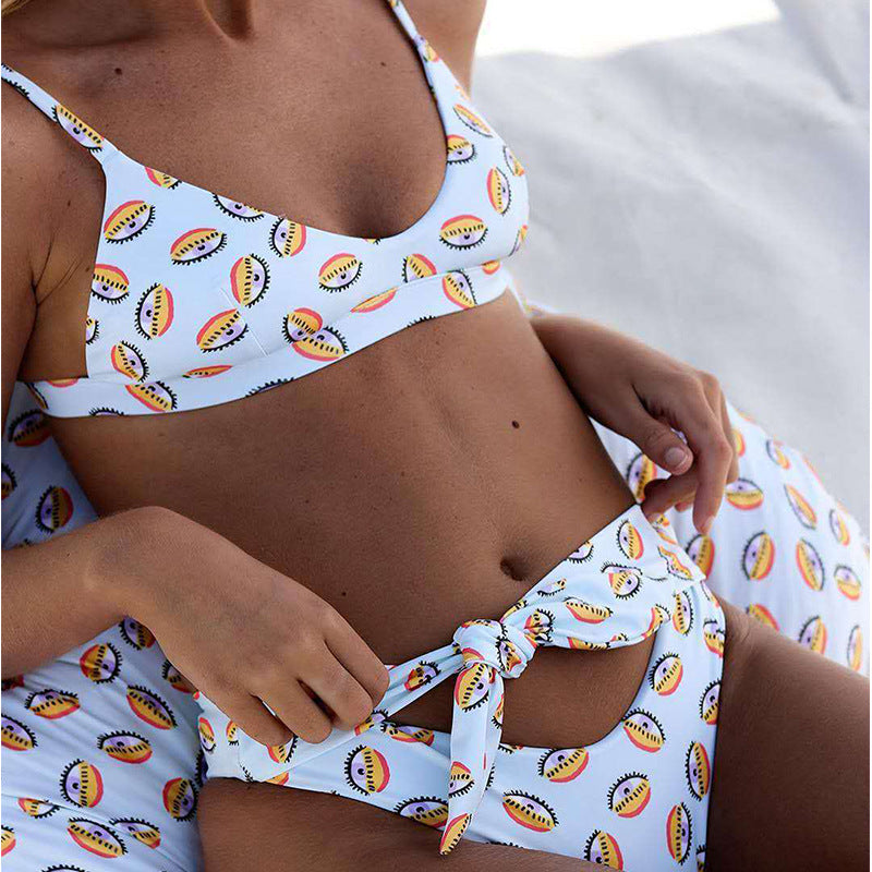 Damen Triangel-Bikini mit Wickelbund Drune