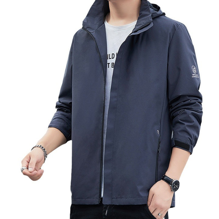 Herren Leichte Regenjacke mit verstellbarer Kapuze Drune
