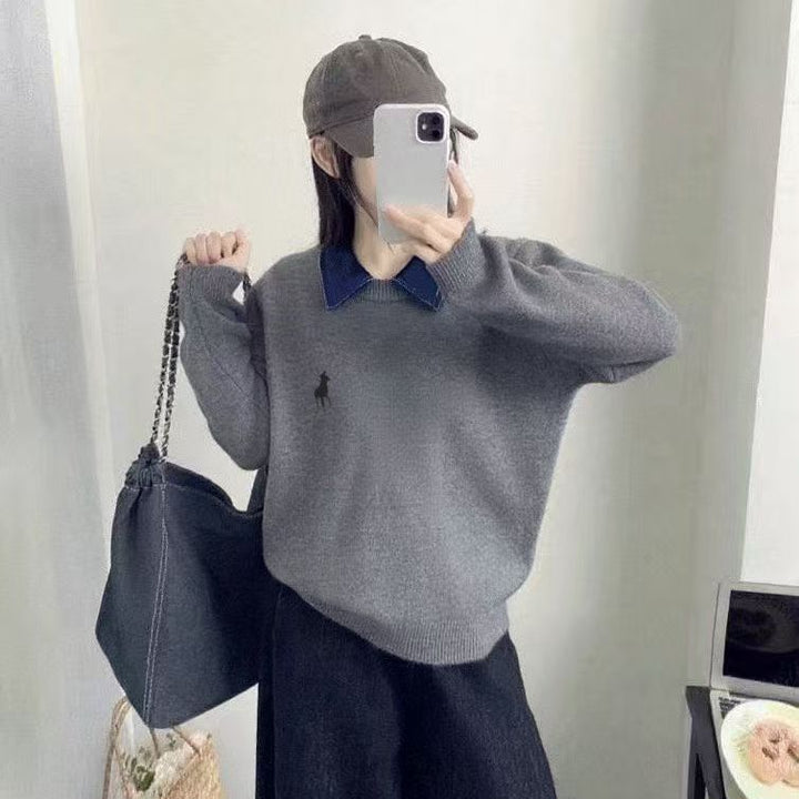 Damen legerer Pullover mit hochwertiger Strickstruktur Drune