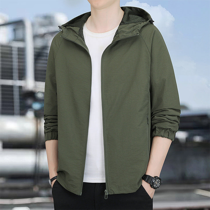 Herren Modische Übergangsjacke mit Kapuze Drune