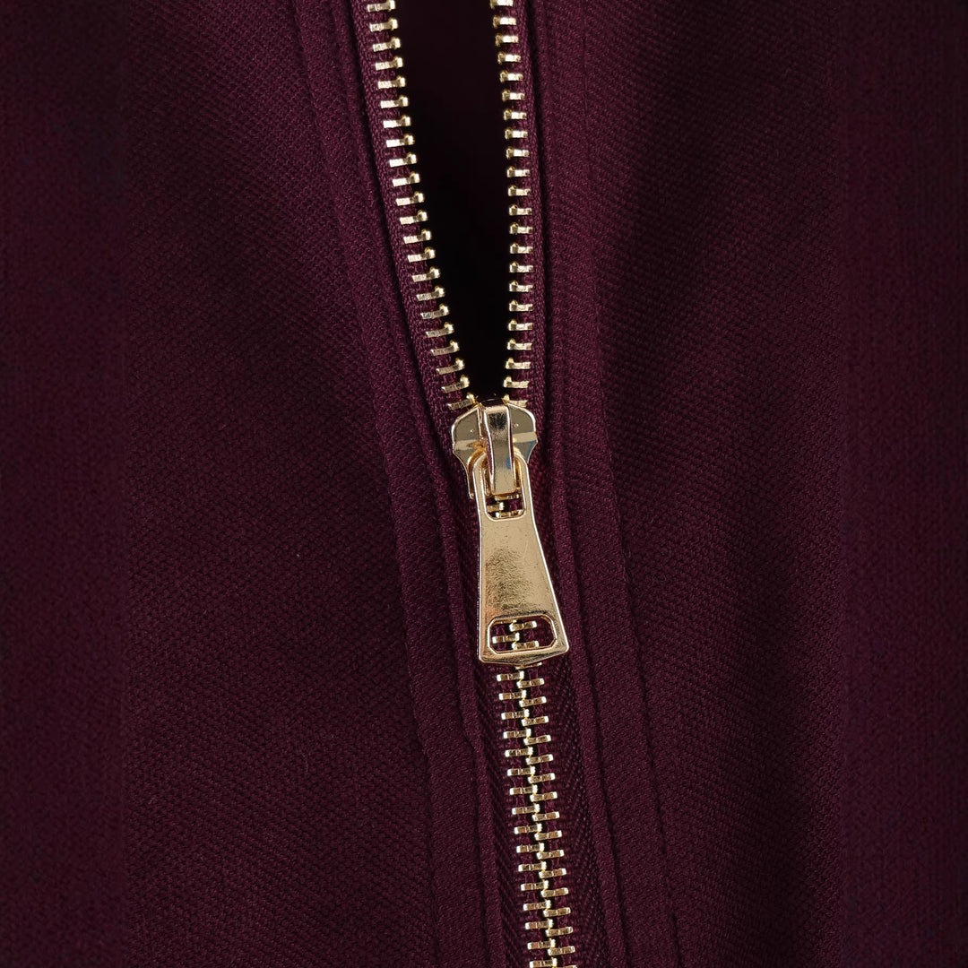 Damen Kurze Boxy‑Jacke aus Velourslederimitat mit Reißverschluss und Gummisaum Drune