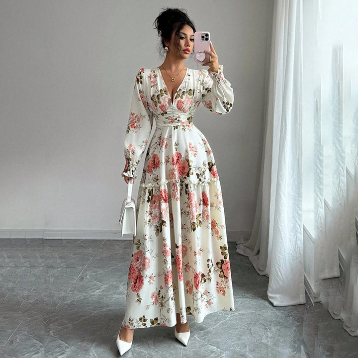Damen Maxikleid mit floralen Details Drune
