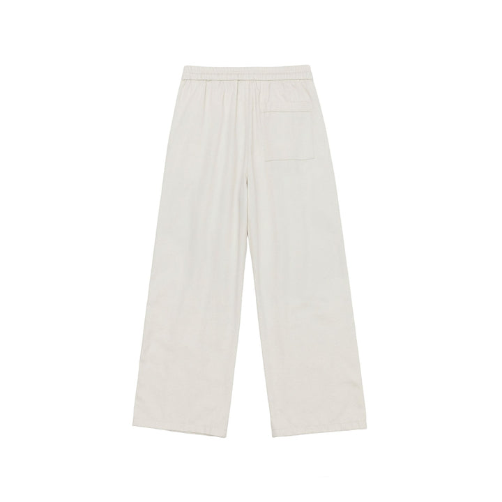 Damen Weite Culotte-Hose aus Baumwollmix mit elastischem Bund und Tunnelzug Drune