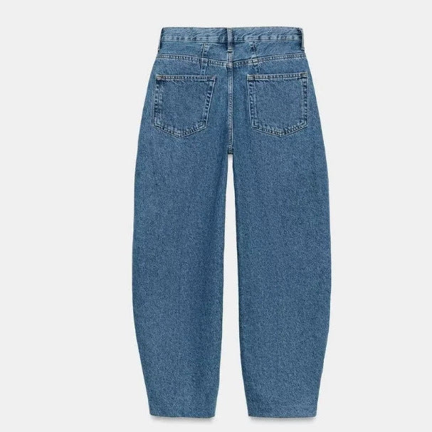 Damen Hochtaillierte Culotte-Hose mit weitem Bein und dekorativem Taillengürtel Drune