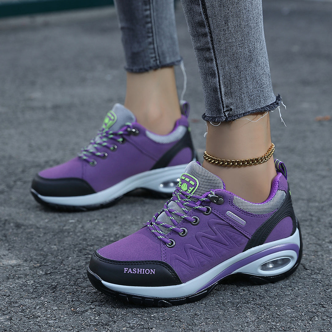 Damen nan sportliche Keil-Sneaker mit gepolsterter Luftkissen-Sohle Drune
