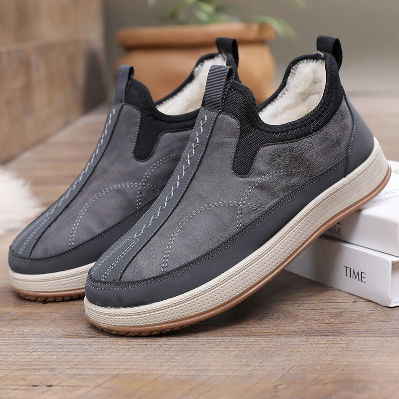Damen Bequeme und stylische Warmfutter Slip-On Schuhe Drune