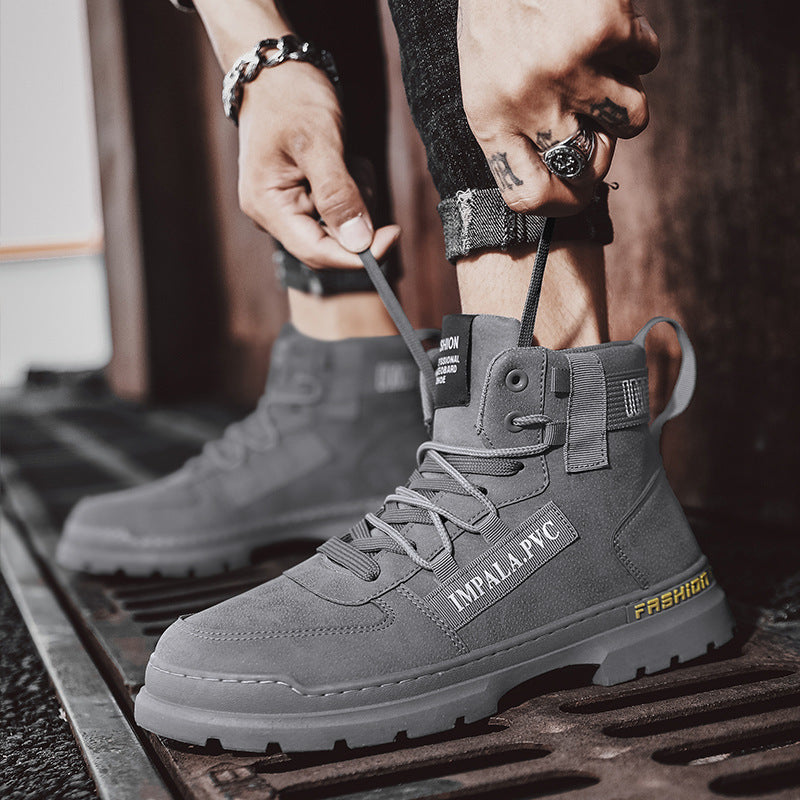 Herren Modische und robuste Schnürstiefel mit gepolsterter Innensohle und anti-rutschiger Sohle Drune