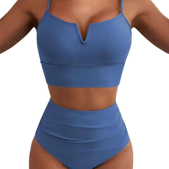 Damen Hochtailliertes Bikini-Set mit modernem V-Ausschnitt und angenehmer Passform Drune