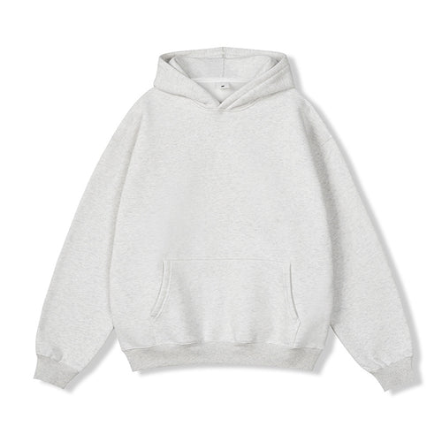 Unisex Oversize-Kapuzenpullover aus Baumwollmix mit Kängurutasche und gerippten Bündchen Drune
