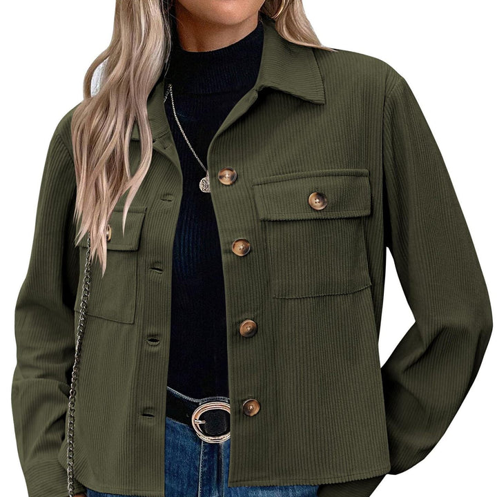 Drune | Damen Cordjacke mit Brusttaschen