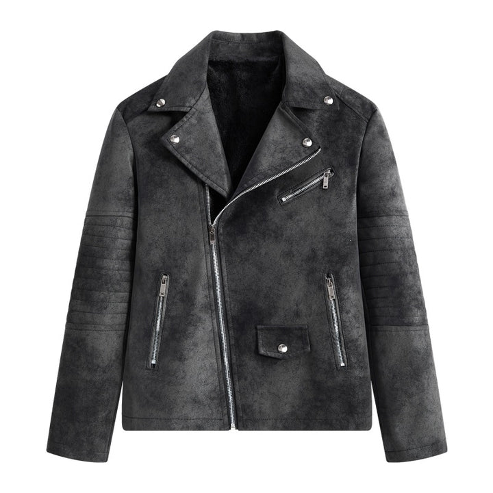 Herren Modische Kunstleder-Blousonjacke Drune
