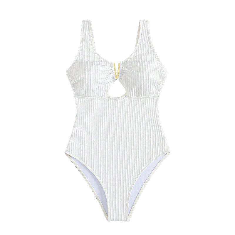Damen High-Waist Badeanzug mit Cut-Out Drune