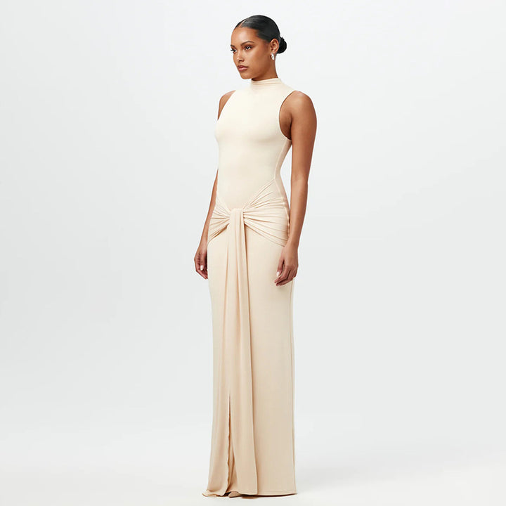 Damen Elegantes Maxikleid mit raffiniertem Knotendesign Drune