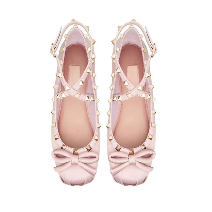 Damen Ballerinas mit modischen Riemchen und verspielten Schleifenakzenten Drune
