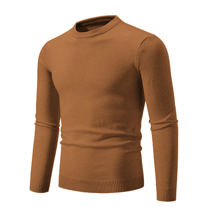 Herren Feiner Strickpullover mit Rundhalsausschnitt und Rippdetails Drune