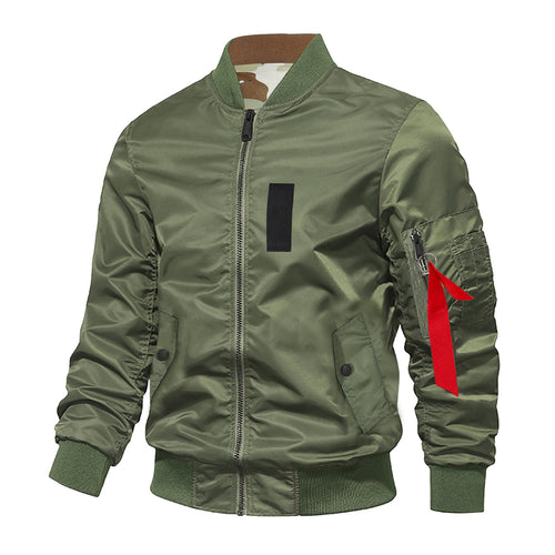 Men's  slim insulated flight-style bomber with zip utility sleeve and angled flap pockets Drune