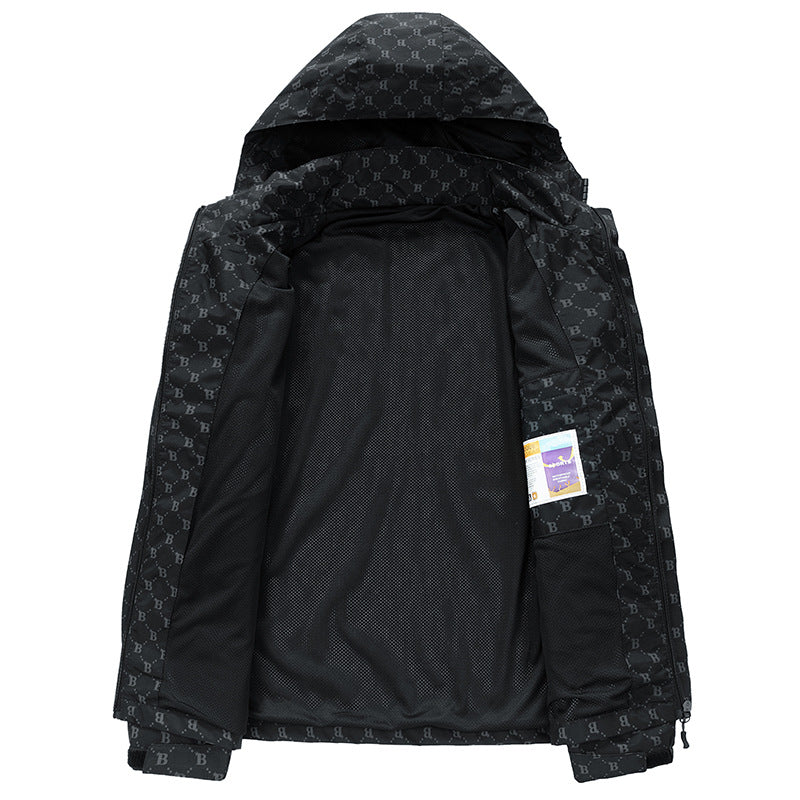Damen Modische Wasserdichte Funktionsjacke mit Kapuze Drune