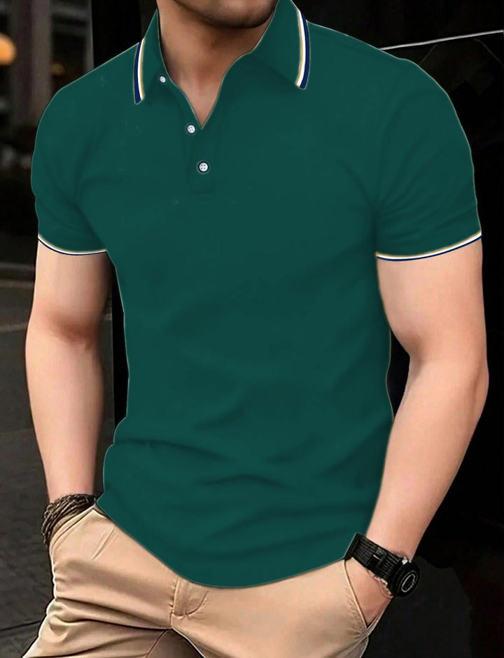 Herren Poloshirt mit modernem Kragen und sportlichem Schnitt Drune