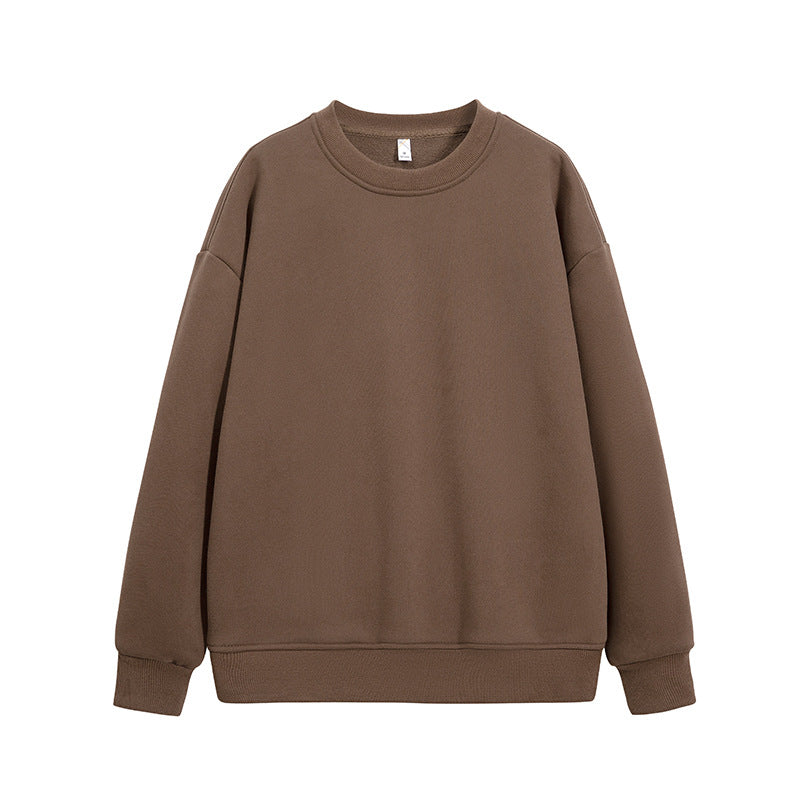 Unisex Oversize Rundhals-Sweatshirt aus schwerer Baumwollmischung mit geripptem Saum und Raglanärmeln Drune