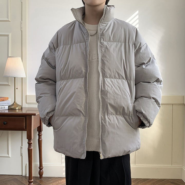 Unisex Oversize Steppjacke mit hohem Stehkragen und Thermofutter Drune