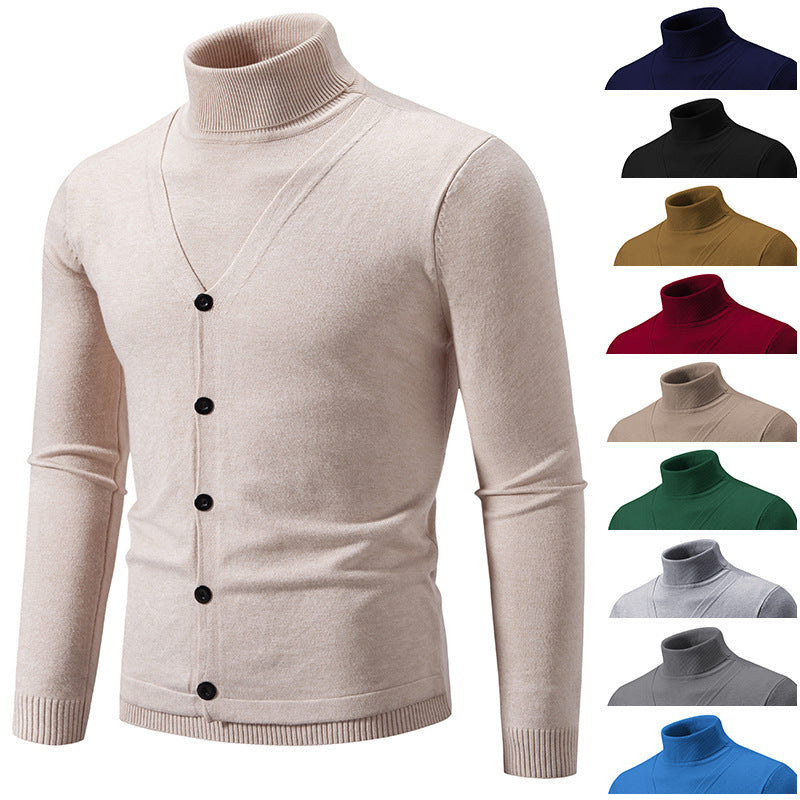 Herren eleganter und kuscheliger Rollkragenpullover Drune