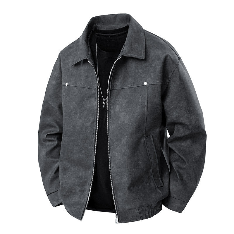Herren Modische Wildlederjacke Drune