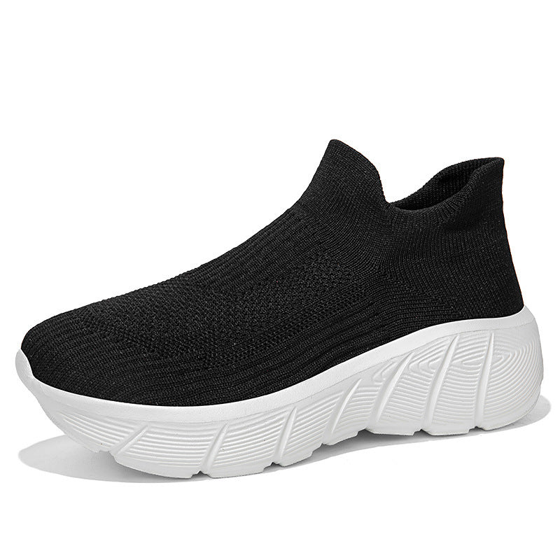 Damen Schnürlose Freizeitsneaker mit flexiblem Strick-Obermaterial Drune
