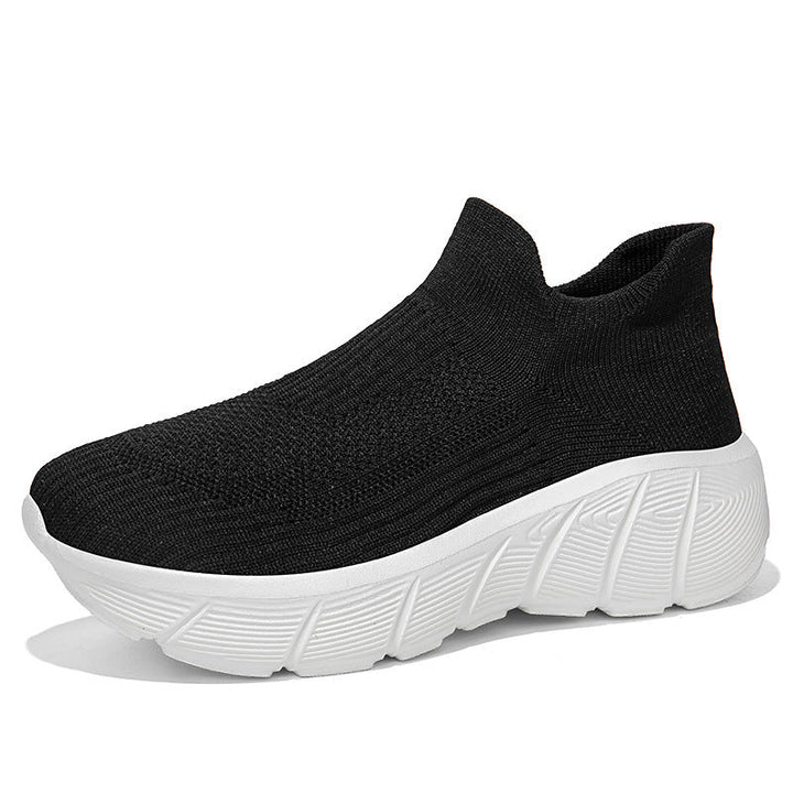 Damen Schnürlose Freizeitsneaker mit flexiblem Strick-Obermaterial Drune