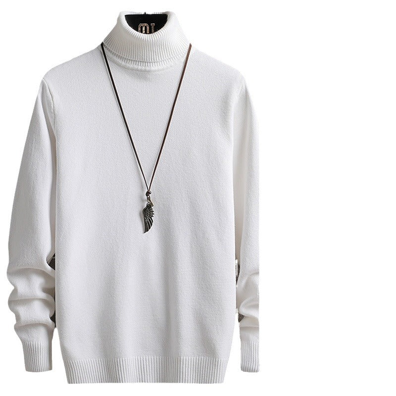 Herren nan hochwertiger Thermo-Rollkragenpullover aus Baumwollmix mit weichem Griff und gerippten Bündchen Drune